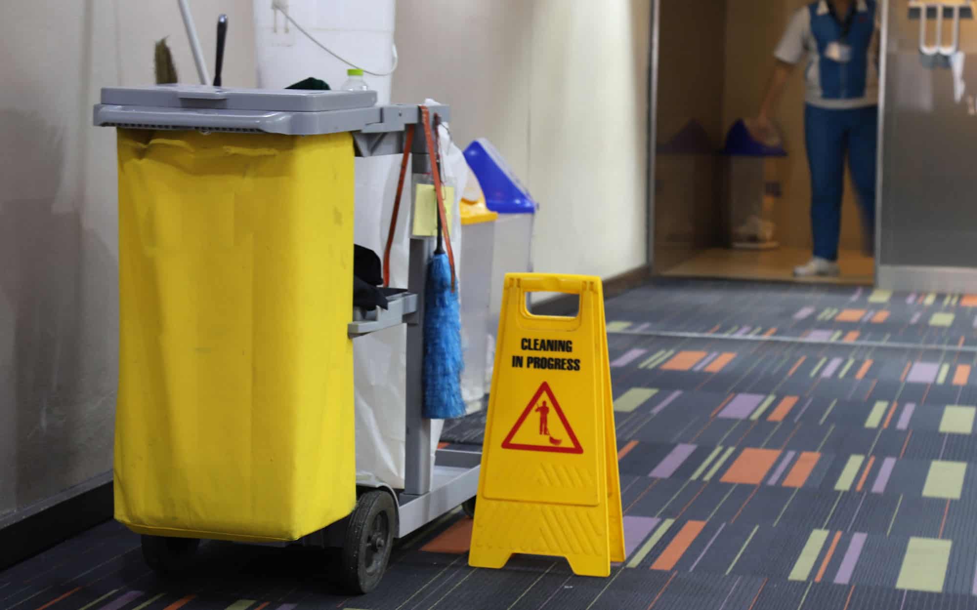 Hotel-day-porter-working-on-cleaning-public-areas